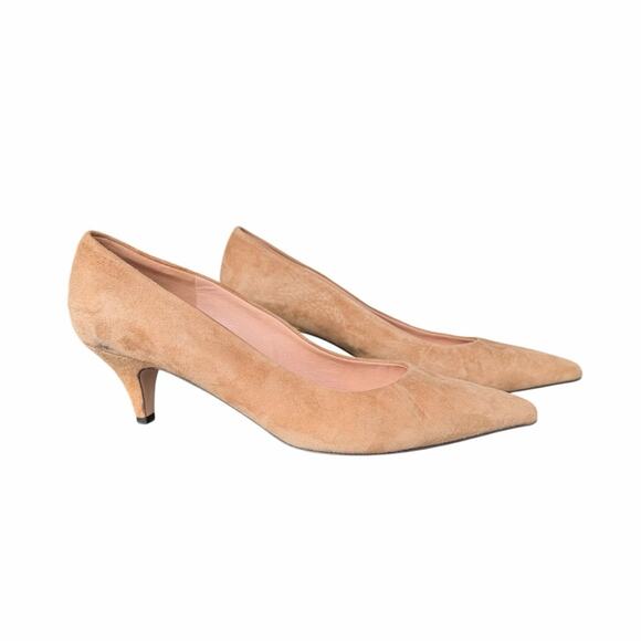 J.Crew Dulci Kitten Heel Pointed Toe Pumps in Suede Leather Lining Pumps Size 9 - Picture 9 of 9